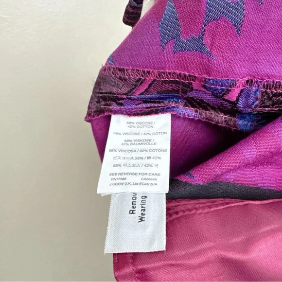 J.crew Womens 0 Midnight Jacquard Floral Slim Trouser In Purple - Picture 11 of 14